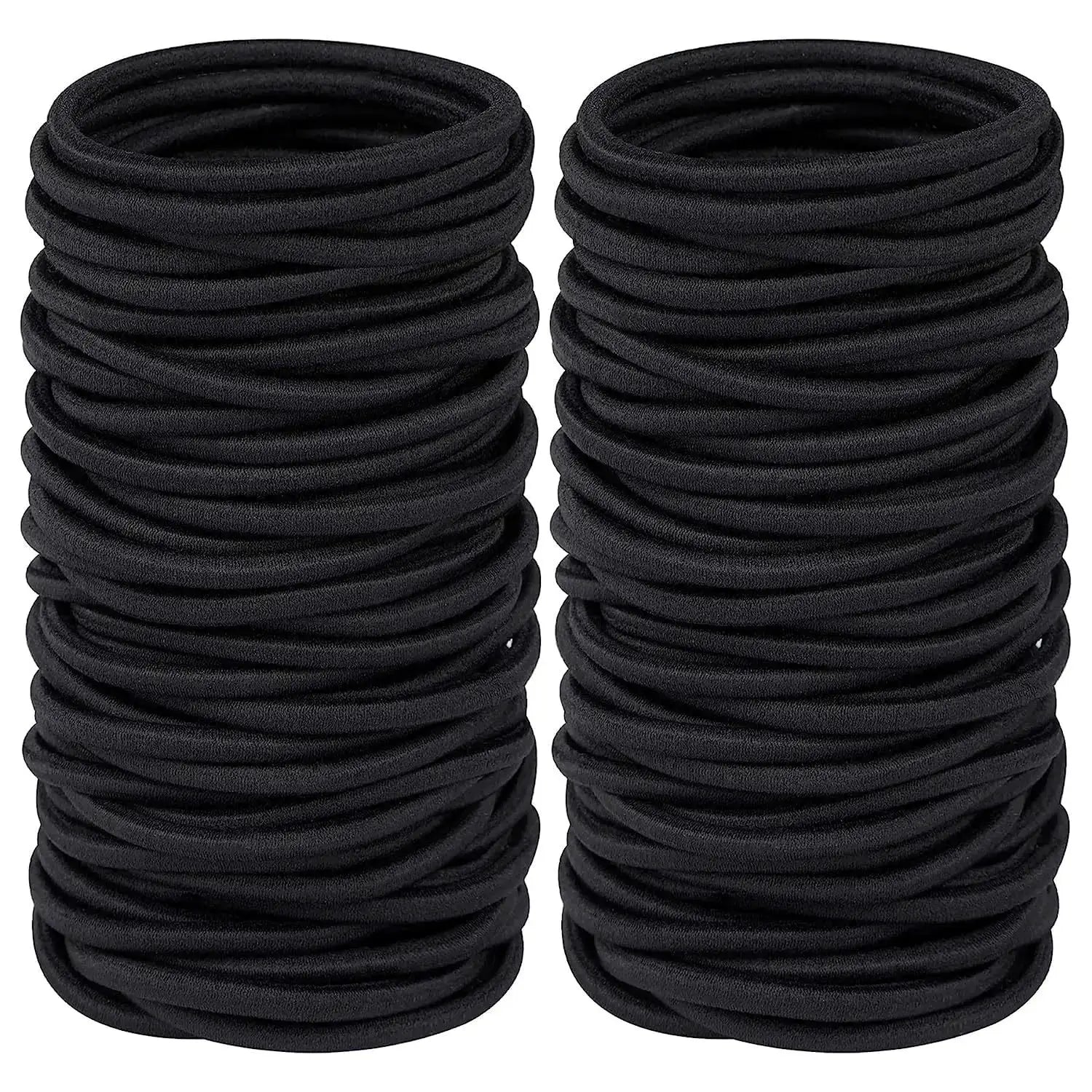 4mm Elastic Hair Ties Bands No Damage Nylon Mix Colors Bulk Pack 10 Or 50 Pcs For Men Women Girls And Boys
