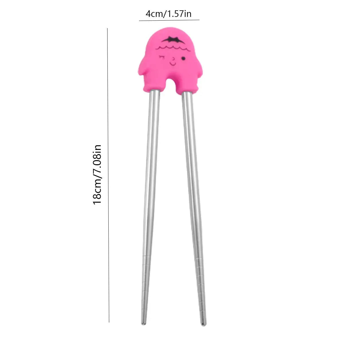 Cartoon Practice Dining Chopsticks for Children and Beginners with Removable Ergonomic Grip