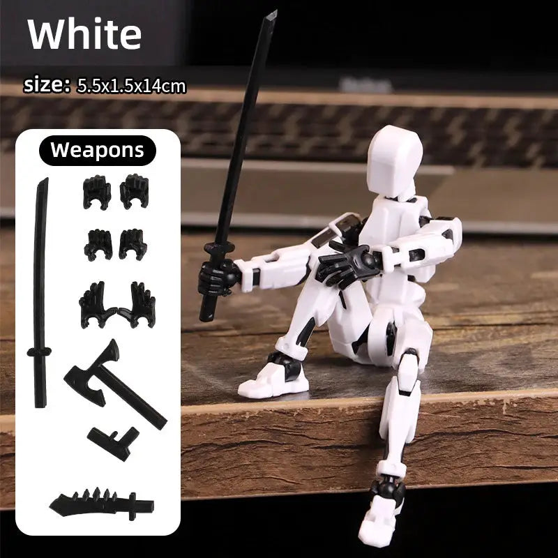 Multi Jointed Movable Shapeshift Robot 3D Printed Mannequin Dummy Action Figure Display Model 14cm for Kids Adults Gifts
