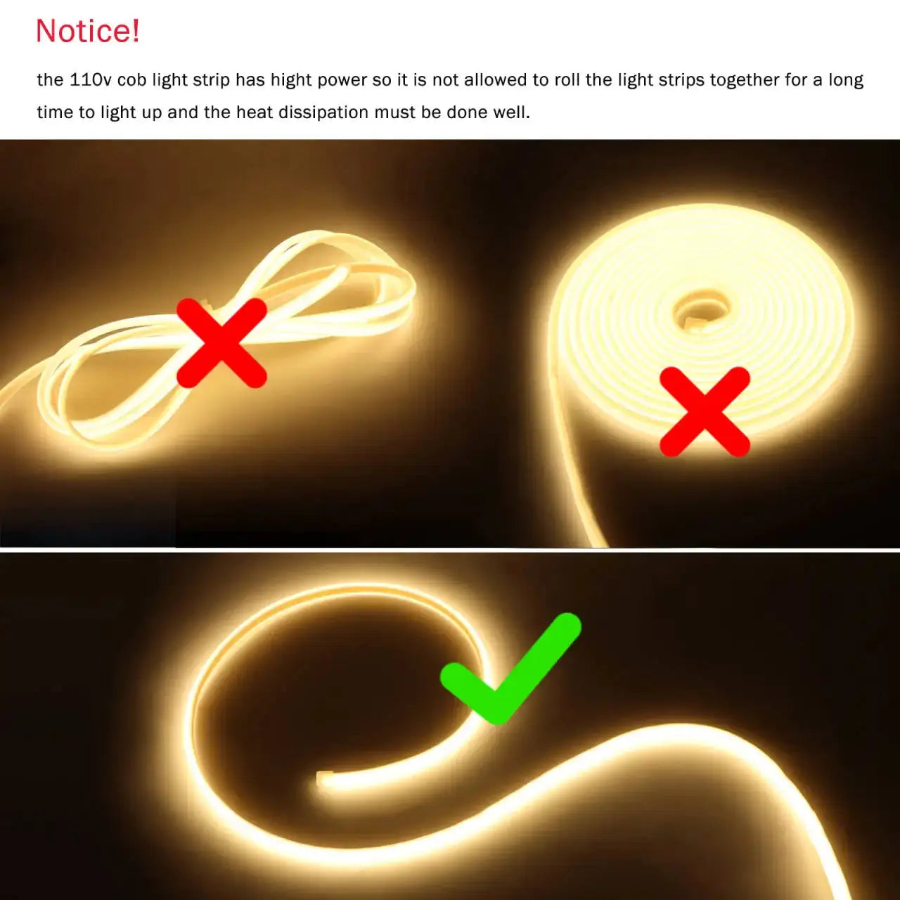 Simples Market COB LED strip light, flexible waterproof tape with EU/US plug, 1–35 m