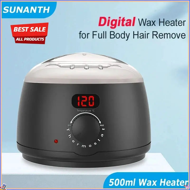Simples Market 500ml wax heater with digital display and clear lid