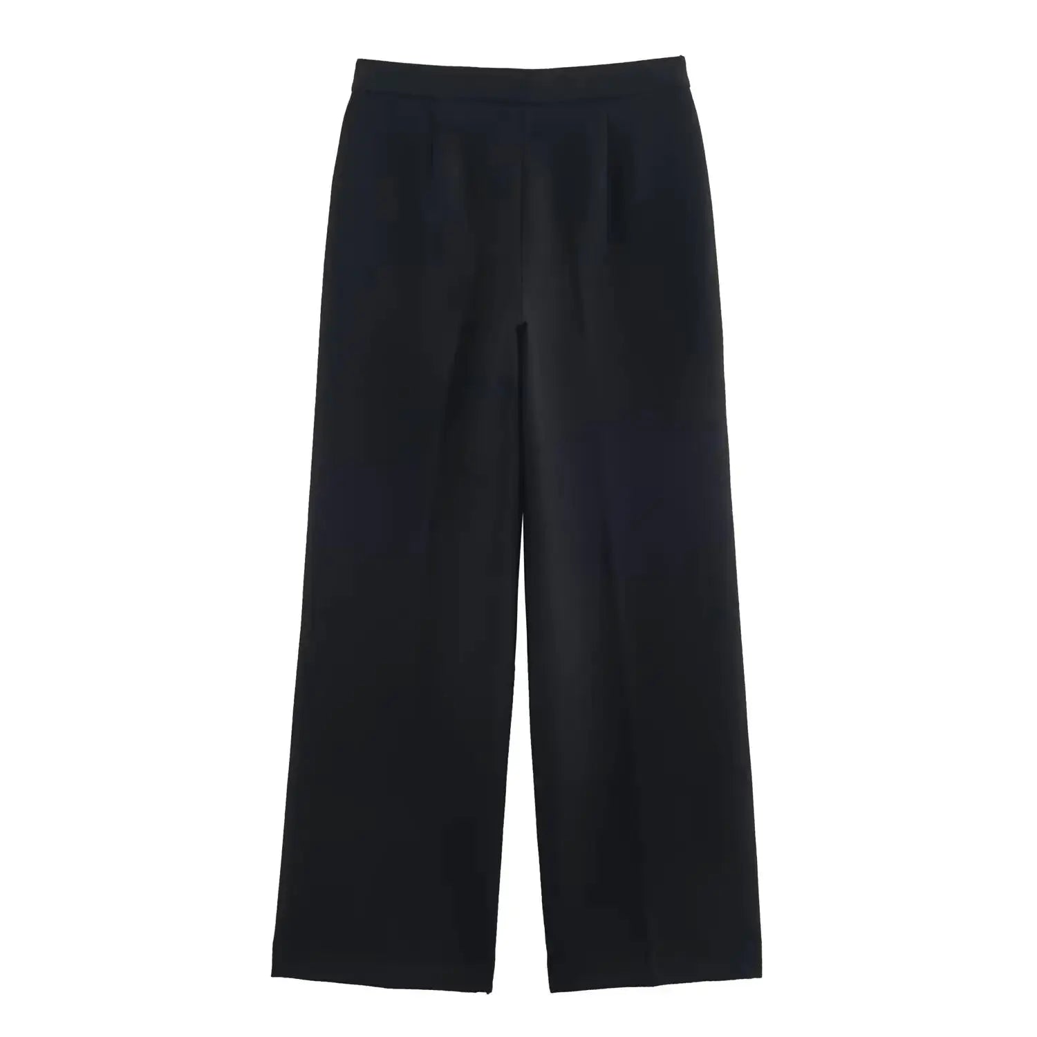Simples Market women's black wide-leg suit pants for a two-piece blazer set
