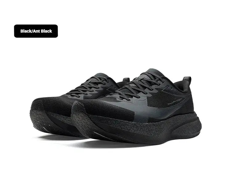 XTEP 2000km PRO men's black running shoes pair with cushioned midsole