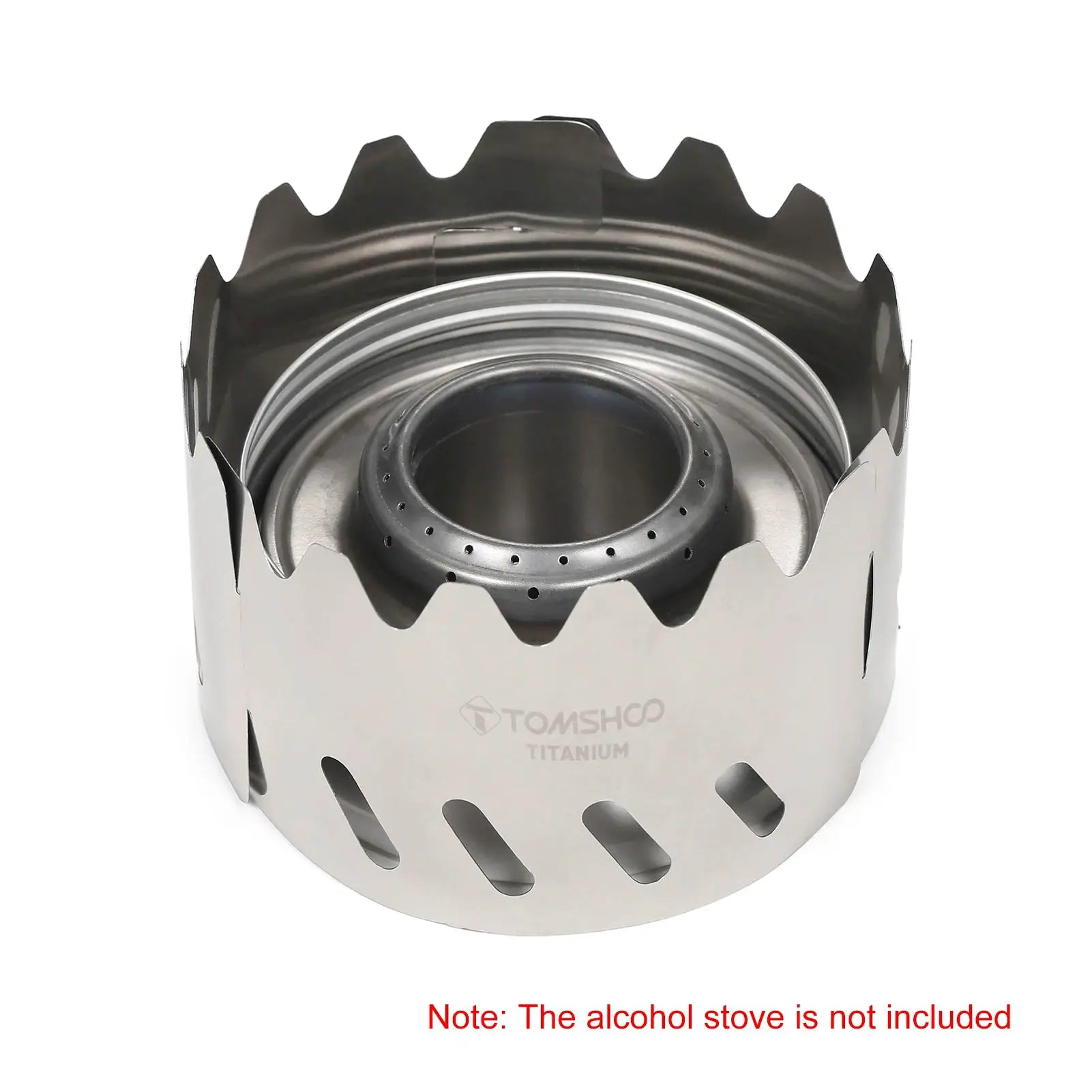 Tomshoo titanium wind shield for portable stove; ultralight camping windscreen