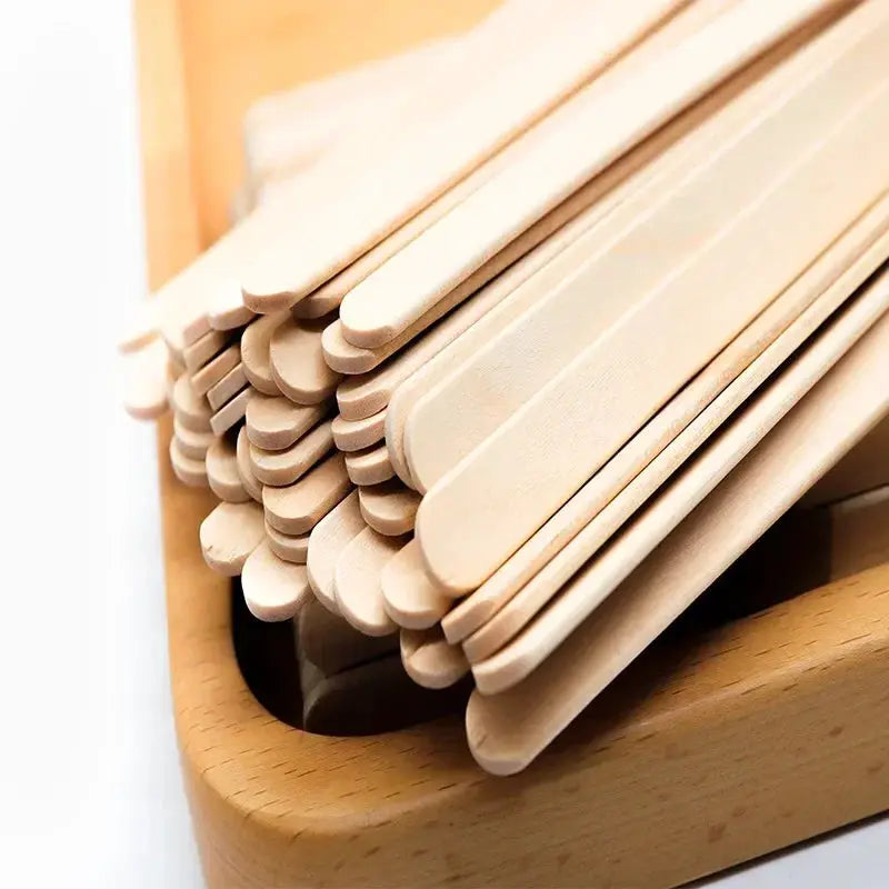 100 Pcs Ice Cream Popsicle Sticks Wooden Sticks For DIY Crafts Natural Wood Lolly Sticks