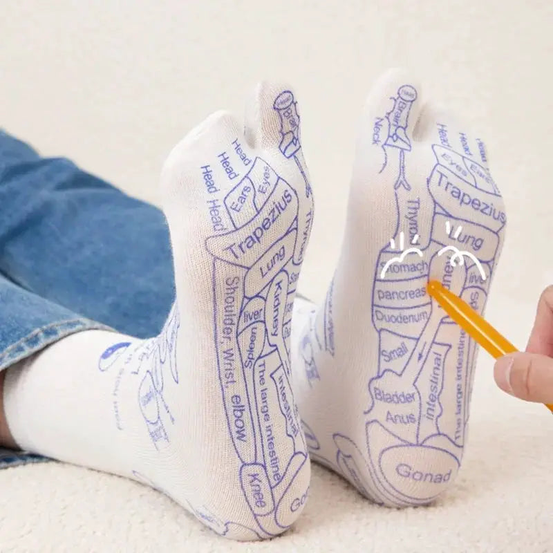 Acupressure Reflexology Socks Cotton Polyester Blend For Foot Massage And Physiotherapy Relief To Relieve Tired Feet
