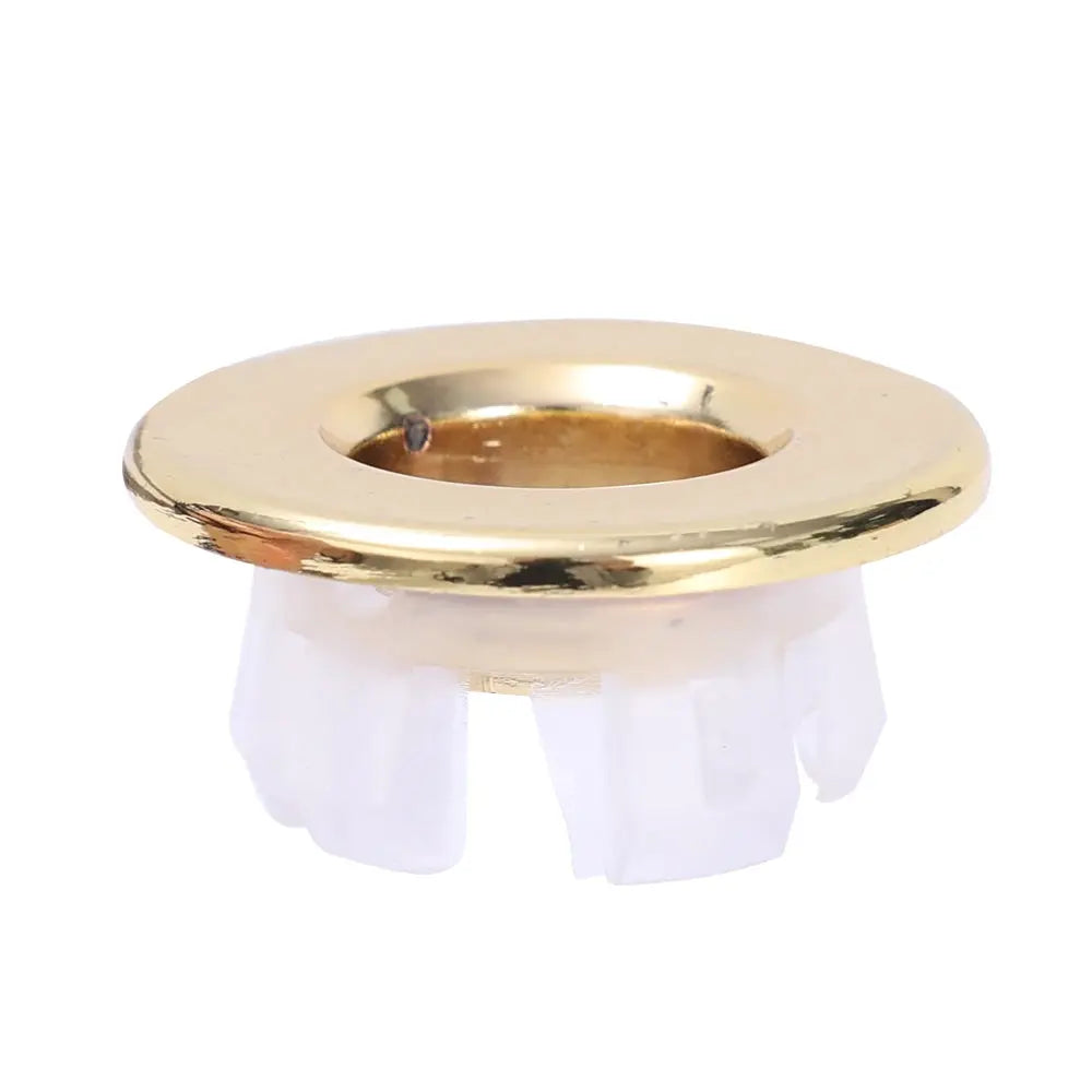 AquaGuard Round Overflow Hole Cover for Sink and Basin Fits 23mm to 25mm Diameters Minimalist Trim