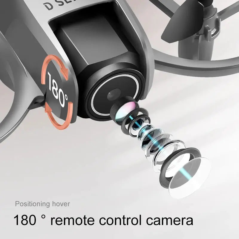 D16 Mini Drone 180 Degree 8K Dual Camera Quadcopter With Five Sided Obstacle Avoidance for Aerial Photography