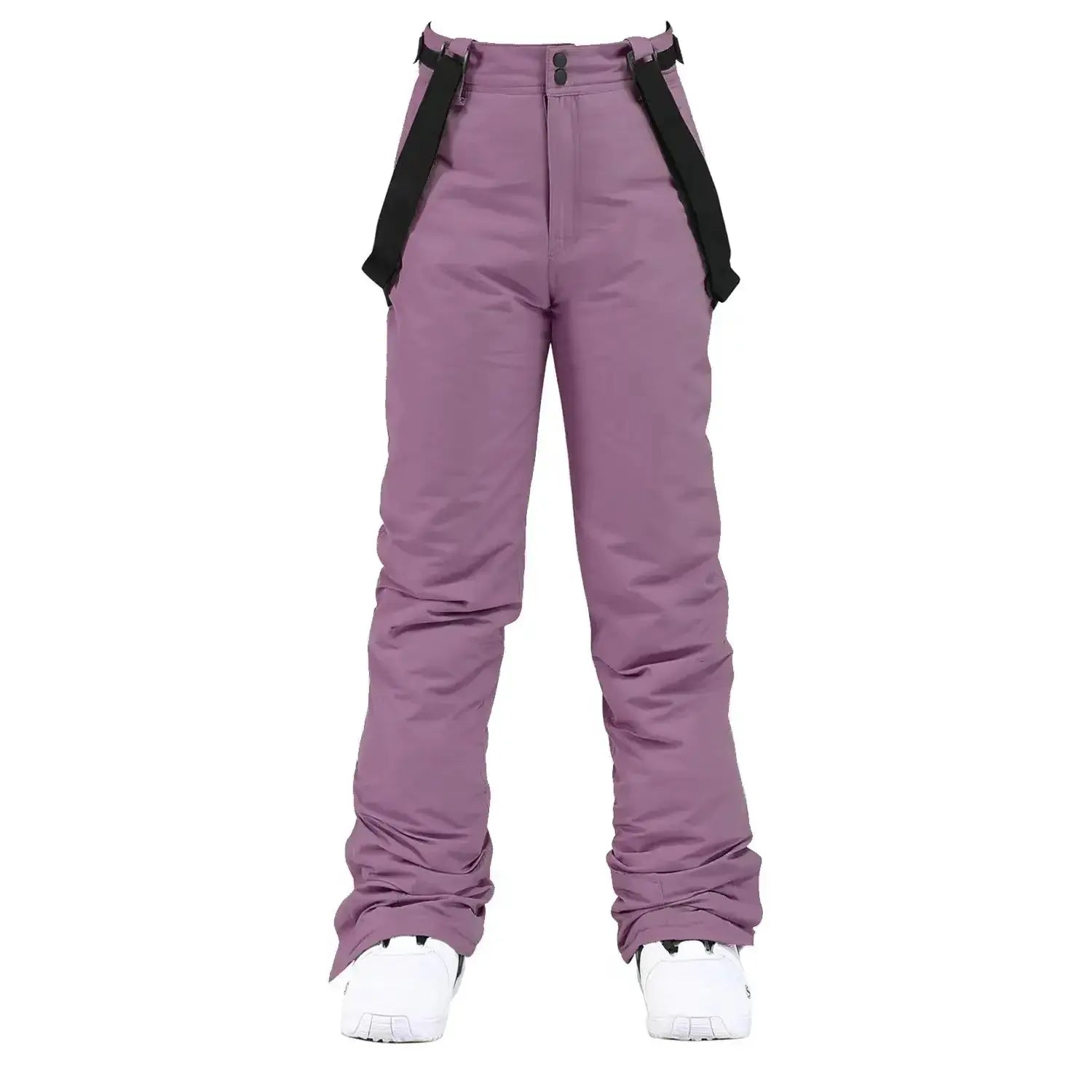 Women Winter Skiing Pants Warm Thick Windproof Waterproof Snowboard Suspender Trousers Plus Size