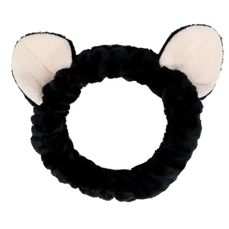 BambooBloom Rabbit Ear Headband Soft Bamboo Fiber With Elastic Strap For Washing And Makeup