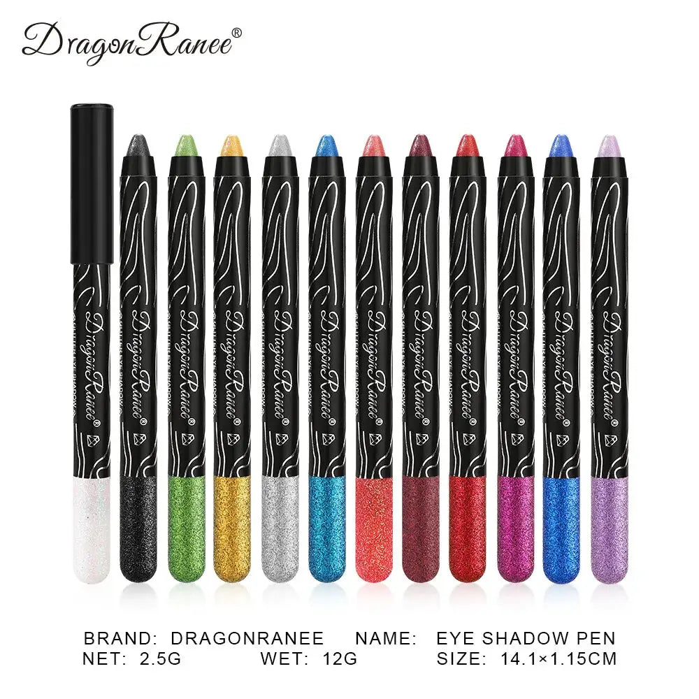 1 Piece Metallic Purple Eyeshadow Pencil Glitter Liner And Highlighter Waterproof Long Lasting Cream Eyeshadow Stick