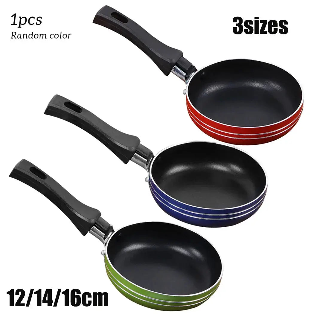 Mini Frying Pan Set 12cm 14cm 16cm Nonstick Stainless Steel With Ergonomic Handle For Frying Eggs