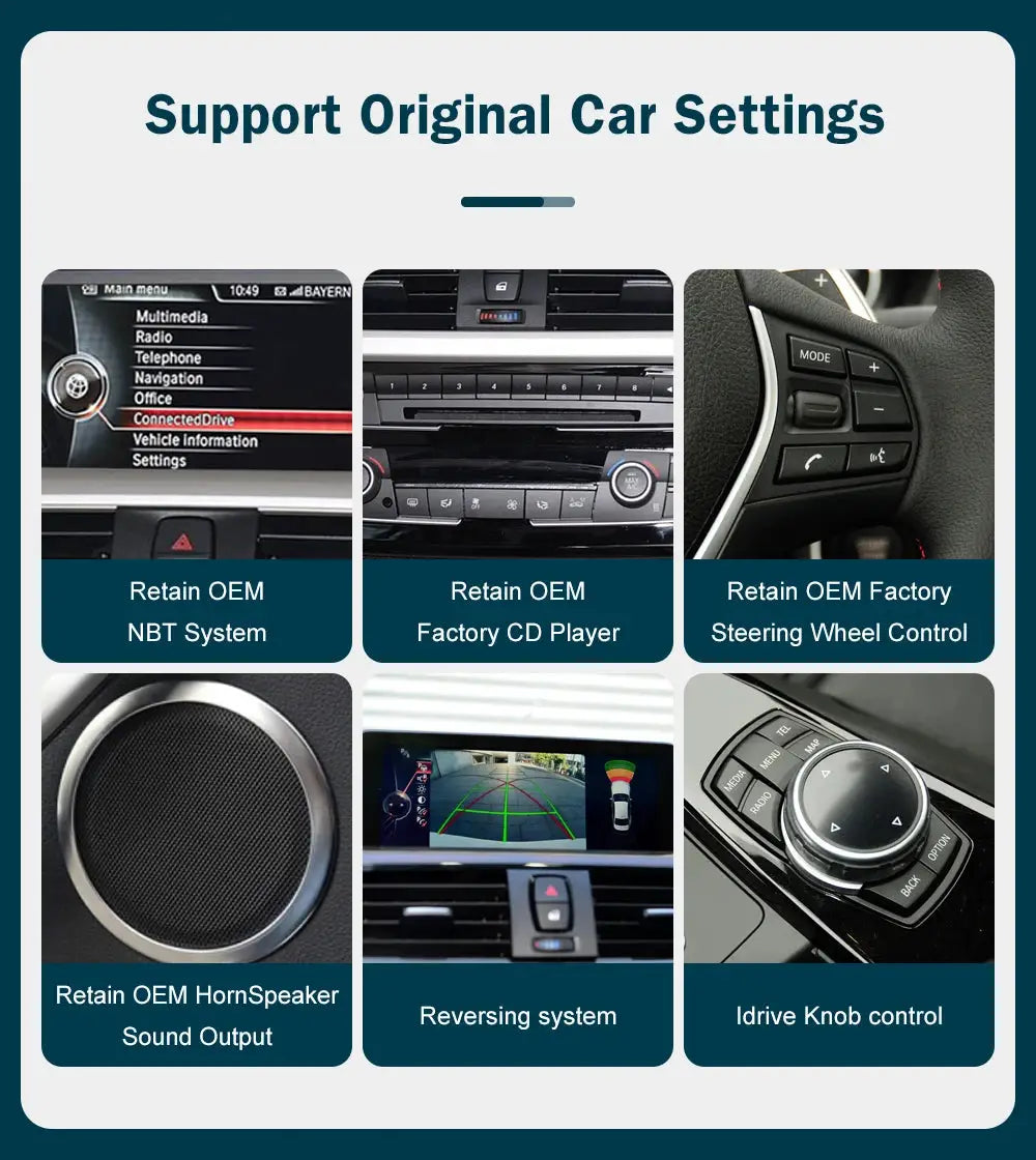 Simples Market wireless CarPlay/Android Auto BMW display screen, 10.25–12.3 inch, fits 1–4 Series