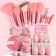 NovaBeauty Pro Makeup Brush Set 13 33 Piece With Accessories For Combination Skin Soft Wool Fiber Brushes For Beginners