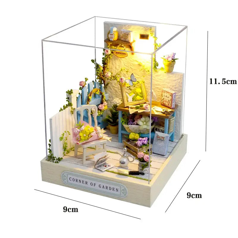 Wooden Miniature Doll House Kit DIY 3D Puzzle Building Model For Birthday Gifts And Home Decor Display