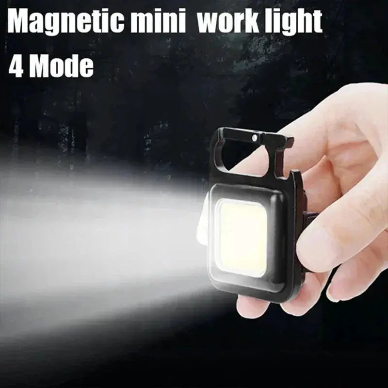 Simples Market magnetic mini work light, black USB rechargeable LED pocket clip lantern with 4 modes.