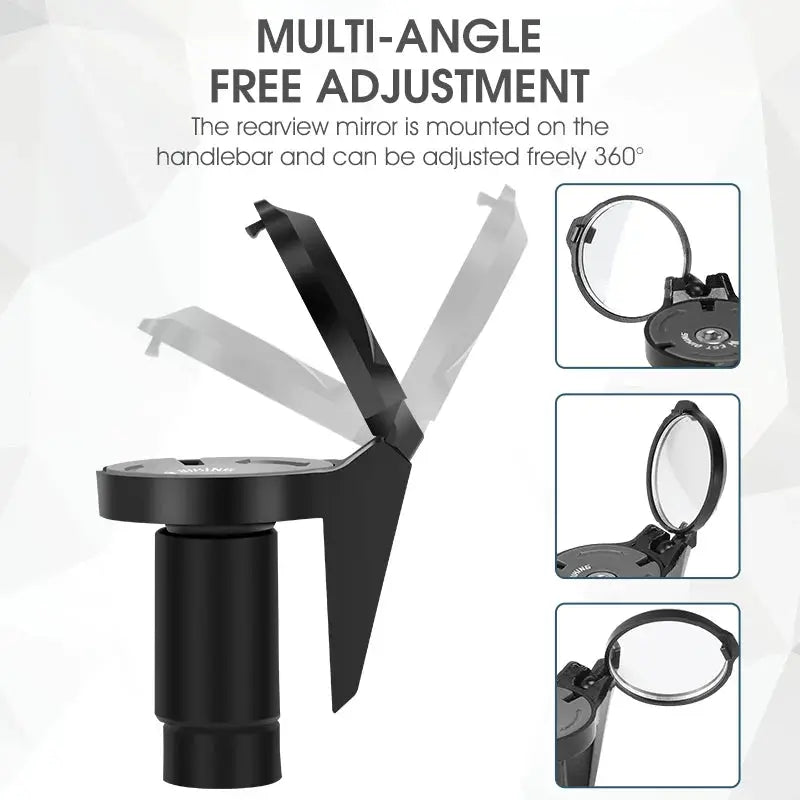 West Biking Universal Bike Rearview Mirror Adjustable Convex Mirror Rotating Handlebar End MTB Road Bike Accessory