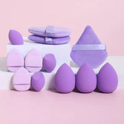 LuminaBeauty 12 Piece Makeup Sponge Set With Powder Puffs Mini Air Cushions Beauty Eggs And Sponges For Flawless Finish