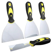 EdgeWorks Stainless Steel Putty Knife Set 2 3 4 5 Inch Durable Blades Ergonomic Handles Scraping and Spreading