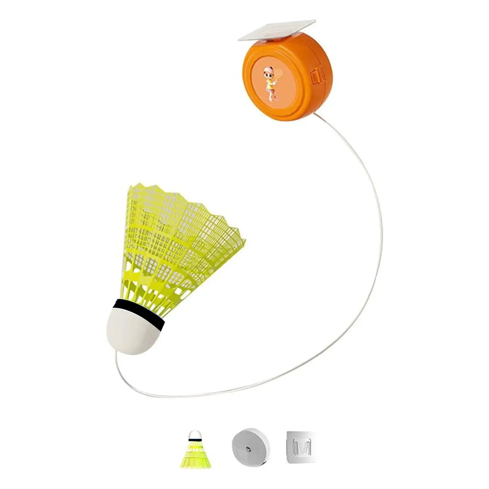 Automatic Retractable Badminton Trainer Rebounder With Adjustable Speed For Solo Practice At Home Office