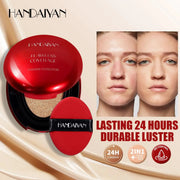 Korean Air Cushion Foundation Oil Control For Long Lasting Natural Finish Moisturizing Brightening Radiant Complexion