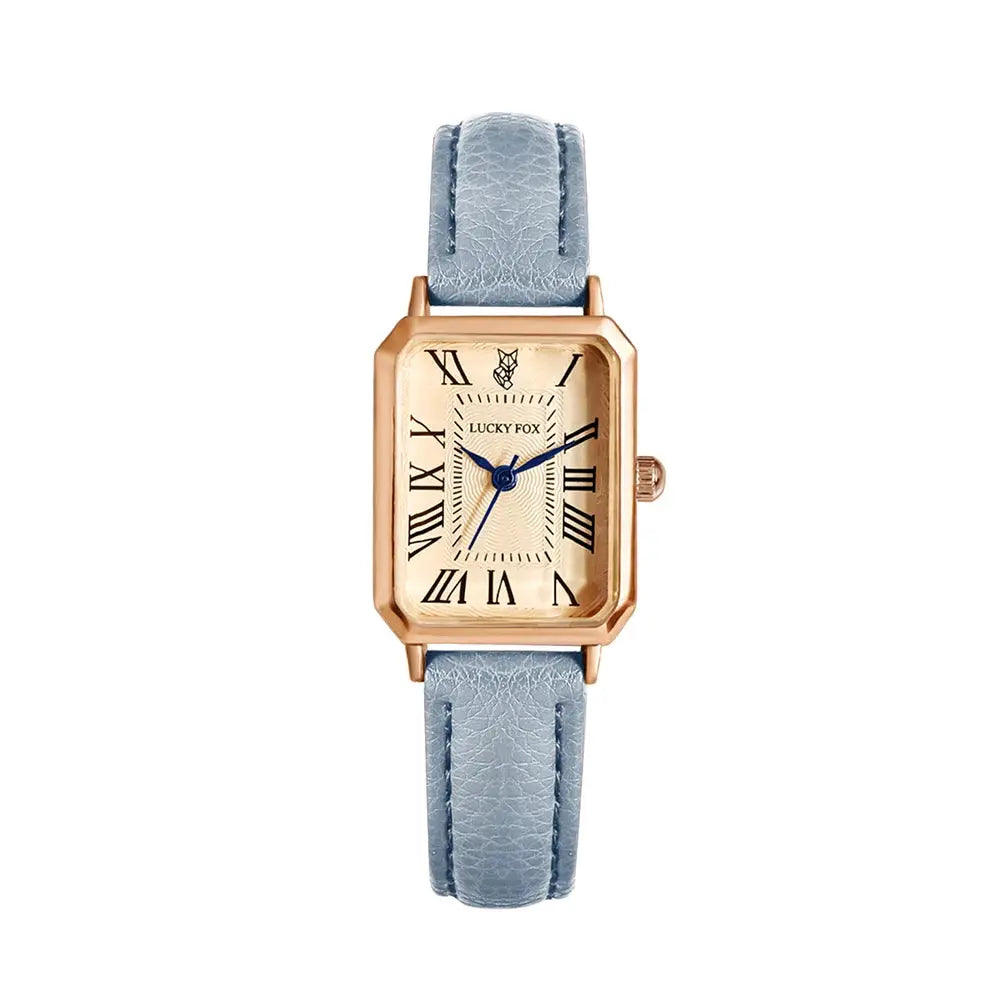 Retro Digital Dial Square Leather Strap Quartz Wristwatch For Women Casual Elegant Gift Timepiece