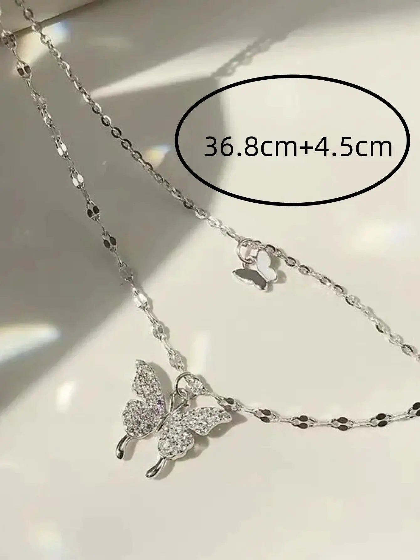 Double Layer Butterfly Necklace For Women Sparkling Collar Chain Exquisite Jewelry For Banquets Parties Holiday Gift