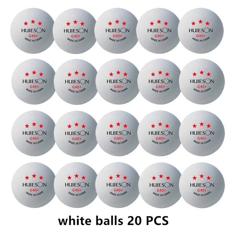 Huieson 3 Star Table Tennis Balls 20 To 100 Pack ABS 40 Plus Material Professional Competition Ping Pong Balls