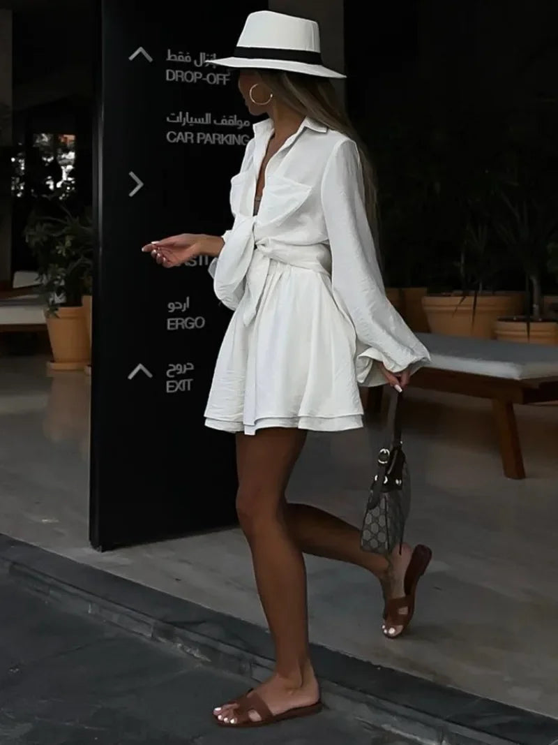 Casual Loose Two Piece Short Sets for Women Summer Spa Vacation Outfit