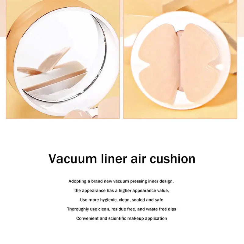 AuraGlow Air Cushion BB Cream Moisturizing Oil Control Foundation Concealer Whitening With Butterfly Powder Puff