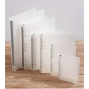 Ringed binder set, Simples Market, white translucent PP plastic, clasp closure, 175-page capacity, seven binders.
