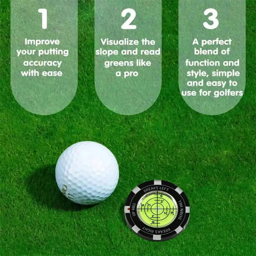 Golf Putt Ball Marker High Precision Round Green Reader Golf Putting Aid Slope Reading JJ024 1 Piece