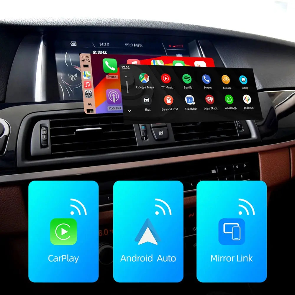 Wireless CarPlay & Android Auto module for BMW NBT/CIC systems; fits 1/2/3/4/5/7 Series and X1-X5