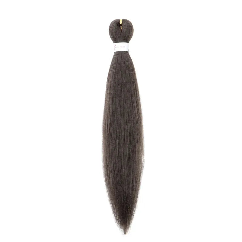 WIGSIN 20-inch synthetic pre-stretched yaki EZ box braiding hair by Simples Market, dark brown bundle
