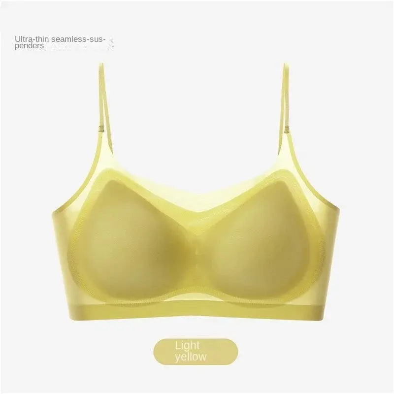 SilkEase Ice Silk Ultra Thin Seamless Wireless Padded Bra For Women Plus Size Breathable Comfort