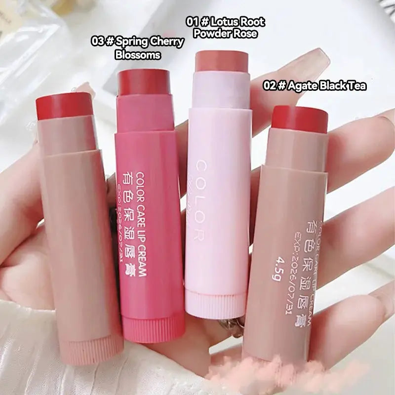 Haipink Three Piece Tinted Moisturizing Lip Balm Set Hydrating Diminish Lip Lines Prevent Chapping