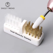 Electric Nail Grinding Head Cleaning Brush With Dual Copper Wire And Fiber Cleaning Heads