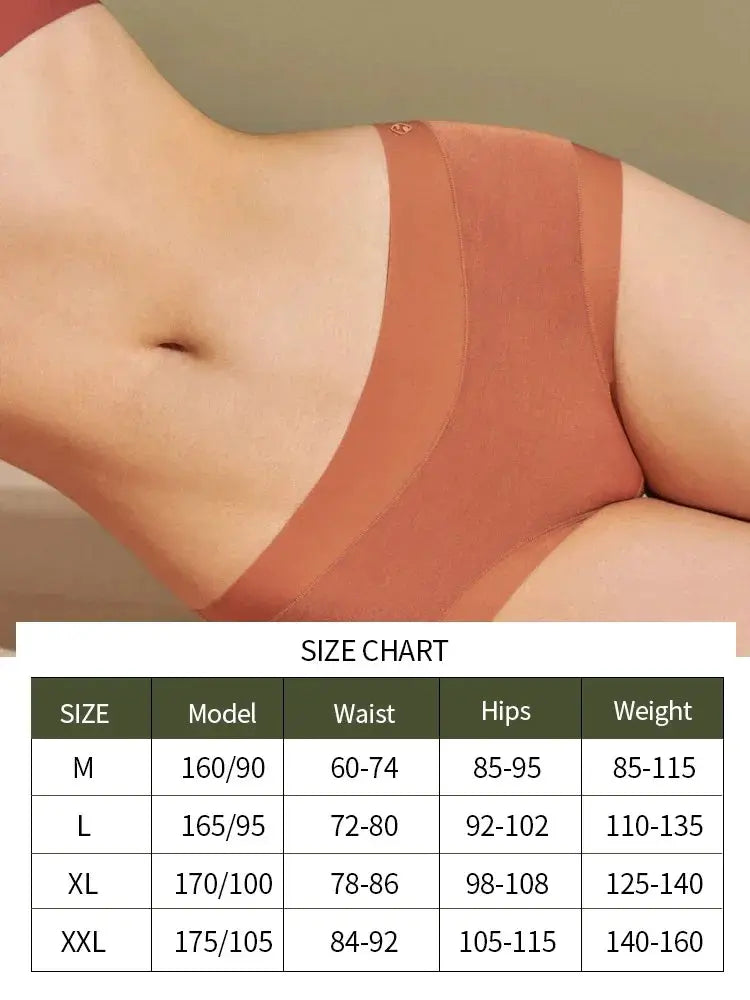 SUJIIN seamless women's panties in peach-brown, breathable briefs N166