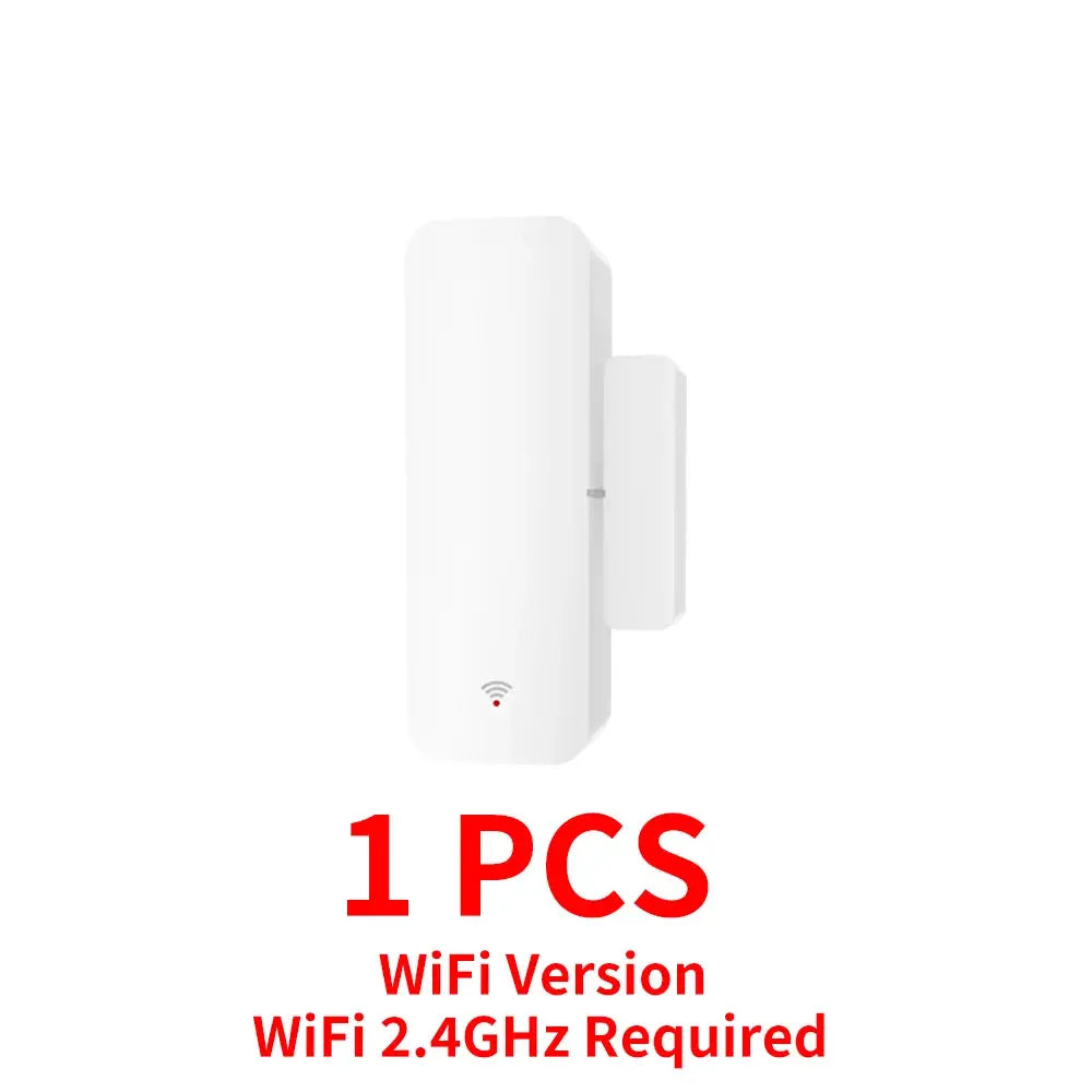 White wireless door sensor (contact sensor) for smart home, 1 piece, WiFi version, 2.4GHz required