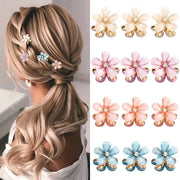 Flower Pearl Mini Hair Grab Clips - Simples Market