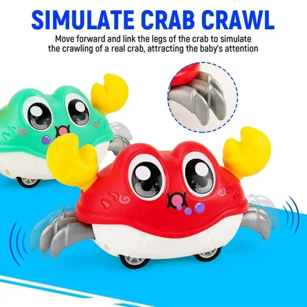 Children's Fun Double Return Force Crab Toy Simulation With Left And Right Shake Crawling And Bubble Blowing For Babies