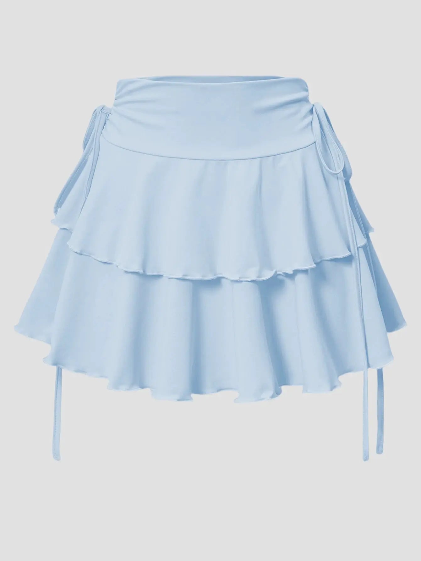 AuroraWear High Waist Solid Color Slim Fit Mini Skirt With Elastic Waistband For Summer Outdoor Versatility