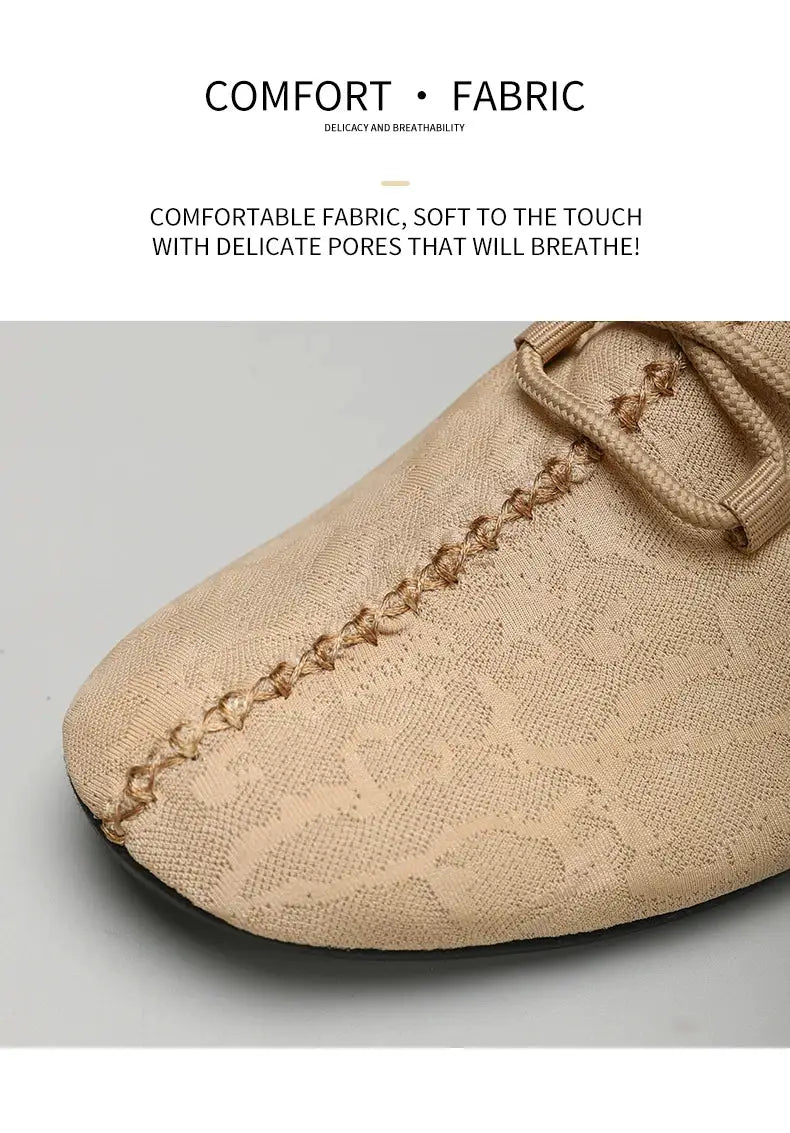 YRZL men beige mesh loafers with stitched detail, breathable casual driving moccasins