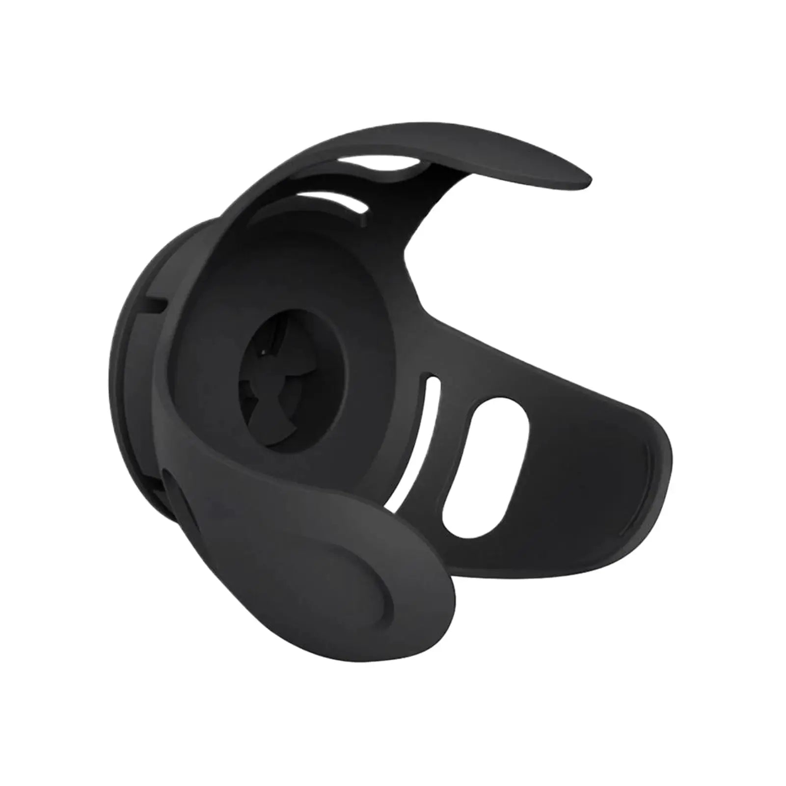 Echo Dot wall mount bracket in black plastic with cord management