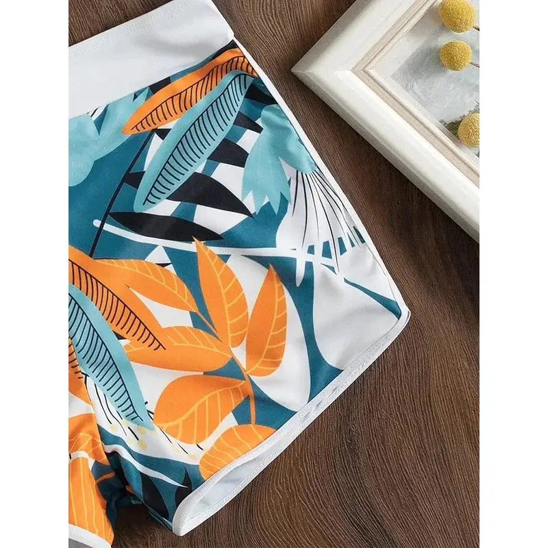 2023 Halter Bikini Set For Women High Waist Swimwear Printed Bathing Suit Beachwear Swimsuit
