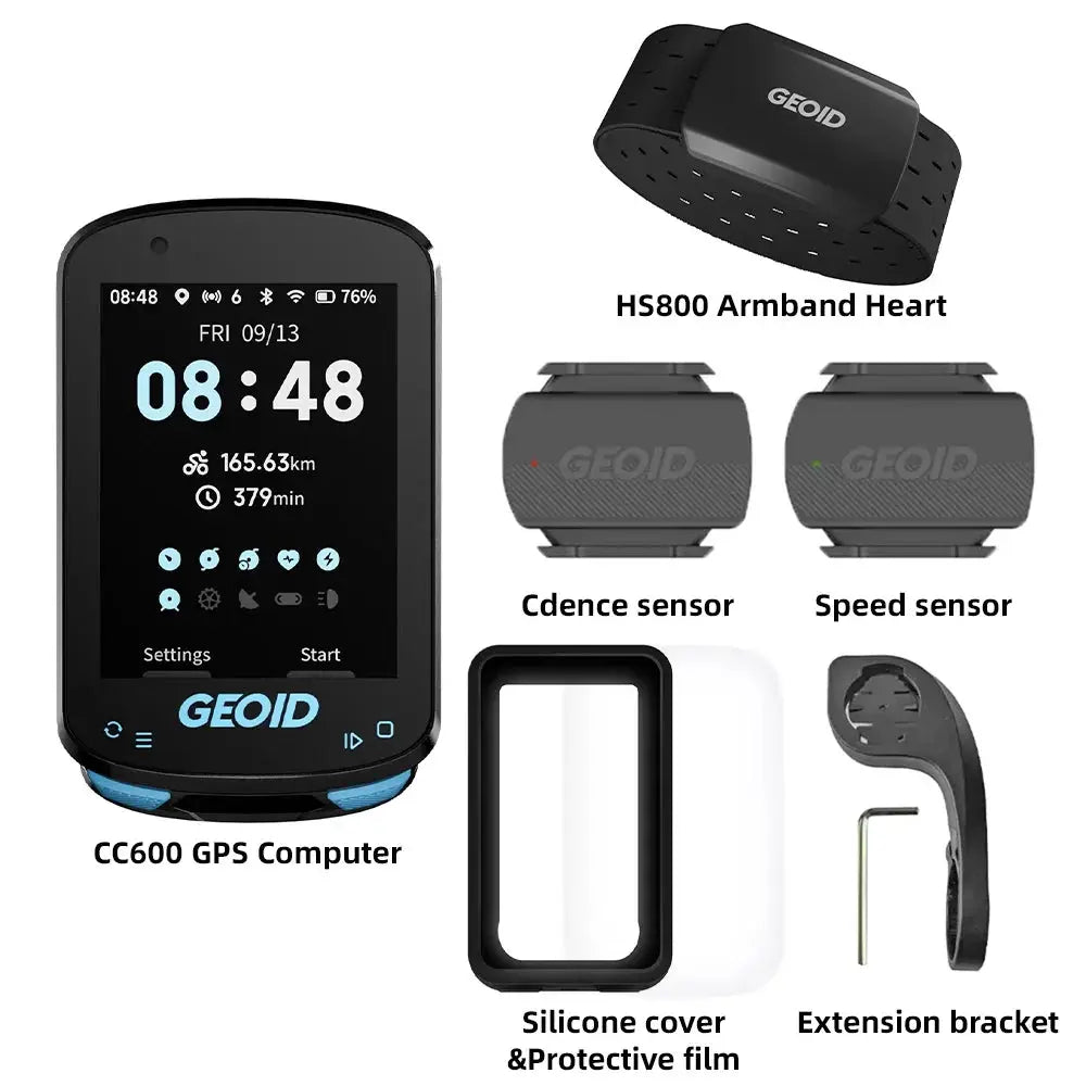 GEOID CC600 Color Screen GPS Bike Computer With Smart Navigation Wireless Speedometer ANT Plus 11 Languages Odometer