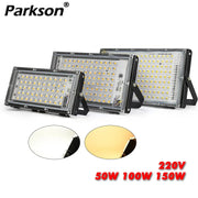 Outdoor LED flood light trio (Parkson) by Simples Market, 50/100/150W, 220V, adjustable brackets, white or warm light