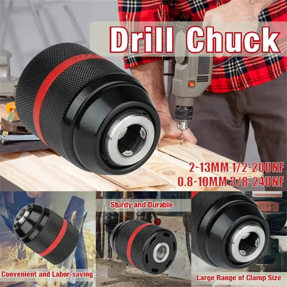 JENTORIX Keyless Drill Chuck 2mm To 13mm With 3 Jaw Self Lock Ratchet And One Half Twenty UNF Thread For Drill Bits