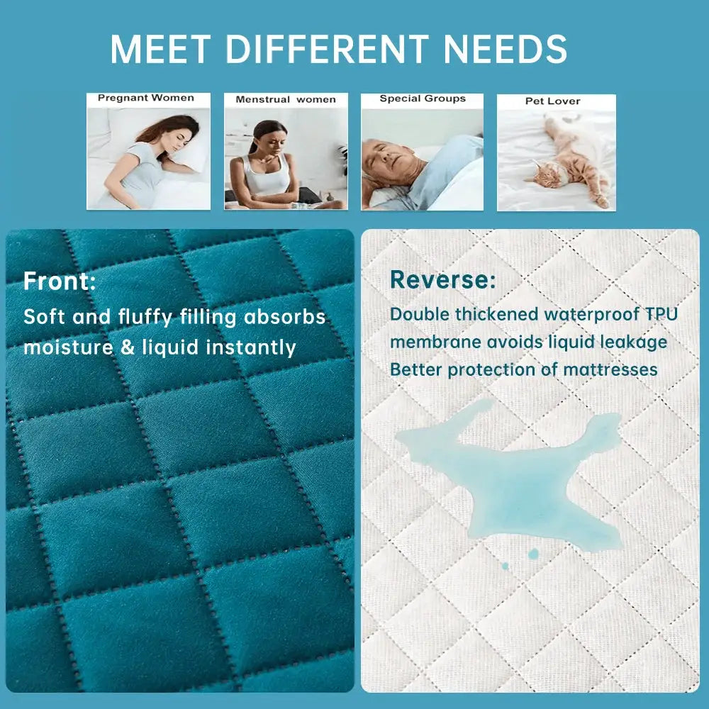 1pc 3D Air Fabric Thick Mattress Cover 100% Waterproof Mattress Protector Soft Breathable Fitted Bed Sheet