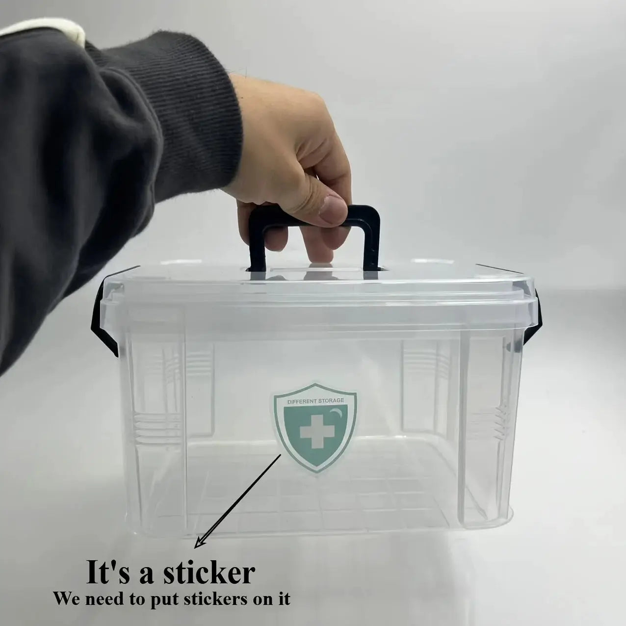 Modern Waterproof PVC Medicine Storage Box With Double Layer And Stackable Design Flip Top Closure Rectangle Shape